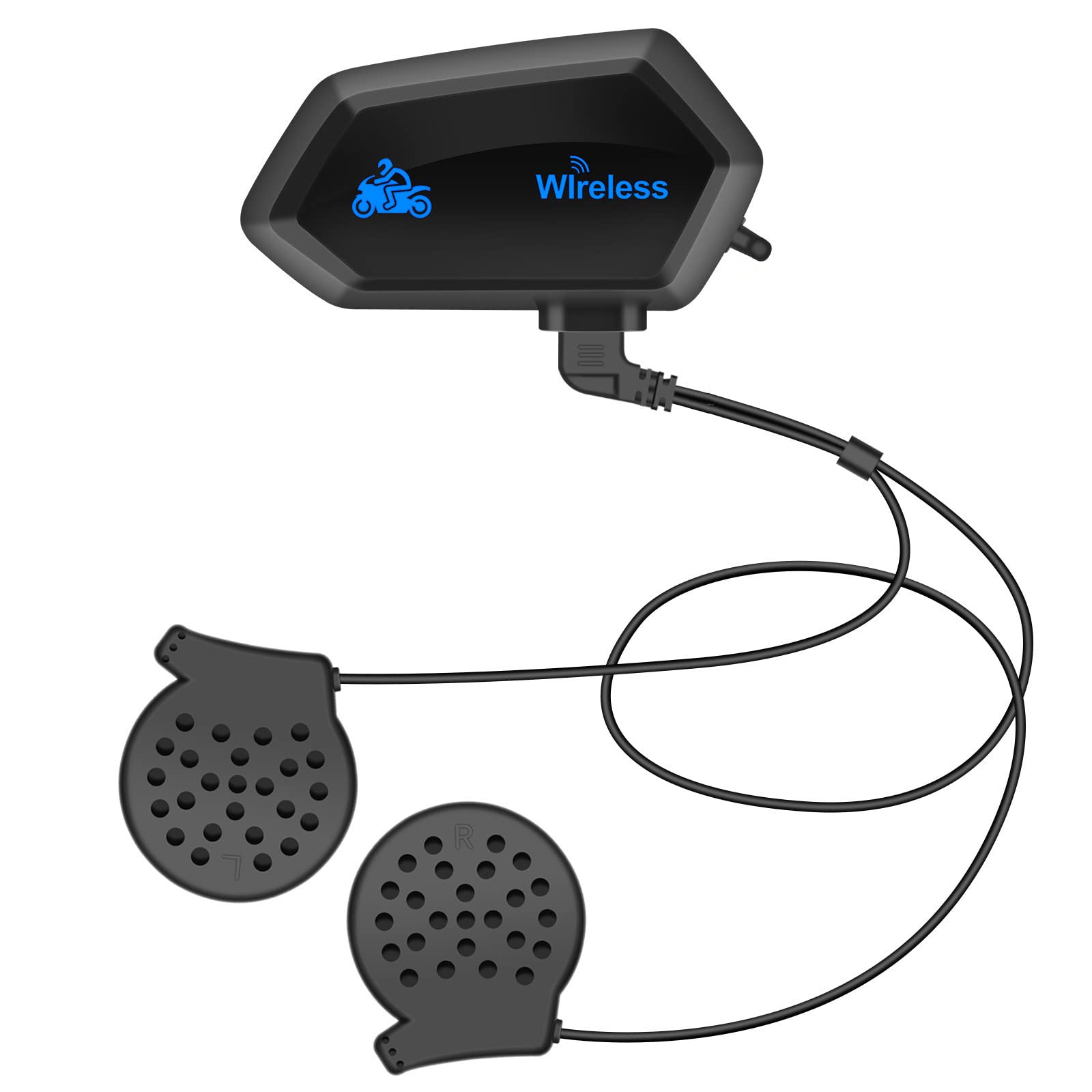 OBEST Motorcycle Helmet Headset - Bluetooth 5.0 Wireless Earpiece with Noise Cancellation & Waterproof Design for Hands-Free Calls, Music & GPS Navigation - Ideal for Motorcycle Riding, Skiing & Outdoor Sports
