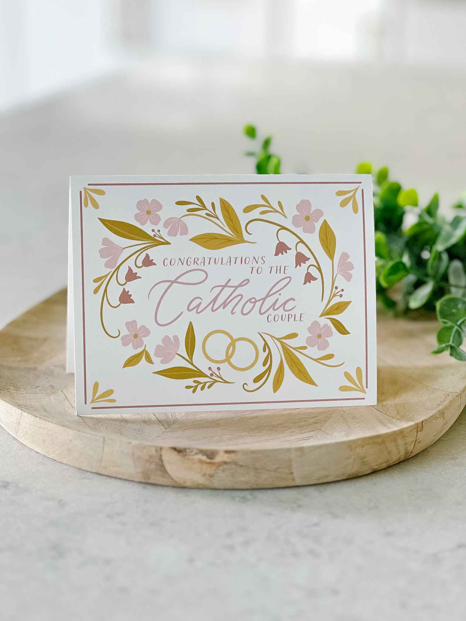 Elegant Catholic Wedding Greeting Card - Religious Ceremony Invitation - Perfect for Church Nuptials & Sacred Celebrations
