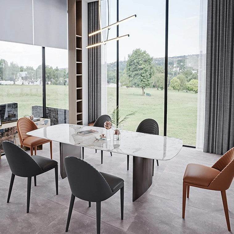 Premium Ibenaz Sintered Stone Dining Table - Durable & Stylish Modern Kitchen Furniture for Home, Restaurant, and Outdoor Use