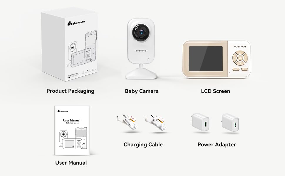 EBEMATE Baby Monitor with 2.8