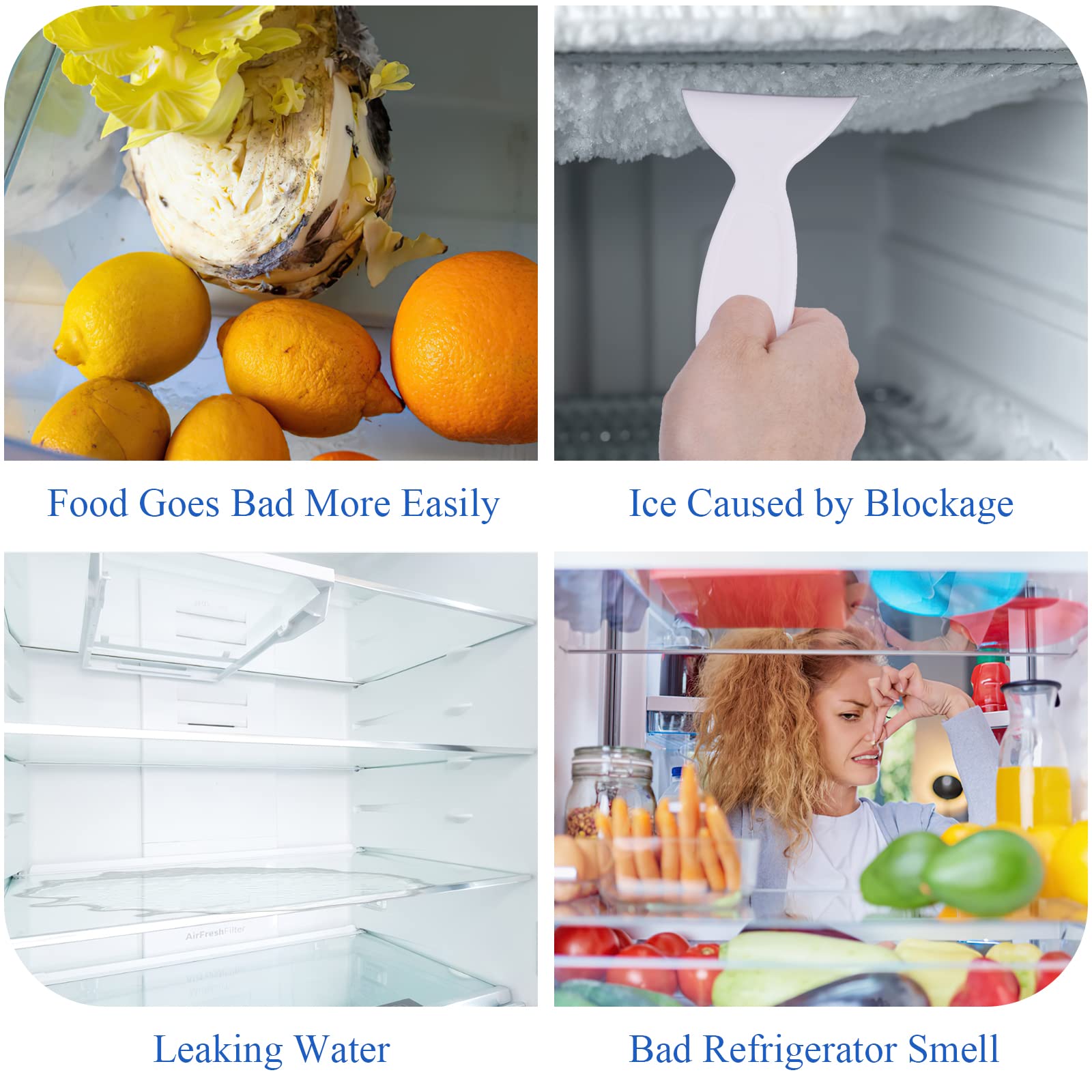 Vaktop 5-Piece Refrigerator Drain Cleaning Kit - Reusable Fridge Drain Hole Brush & Pipe Cleaner Tool Set for Efficient Refrigerator Maintenance - Perfect for Kitchen Appliance Cleaning & Drain Unclogging