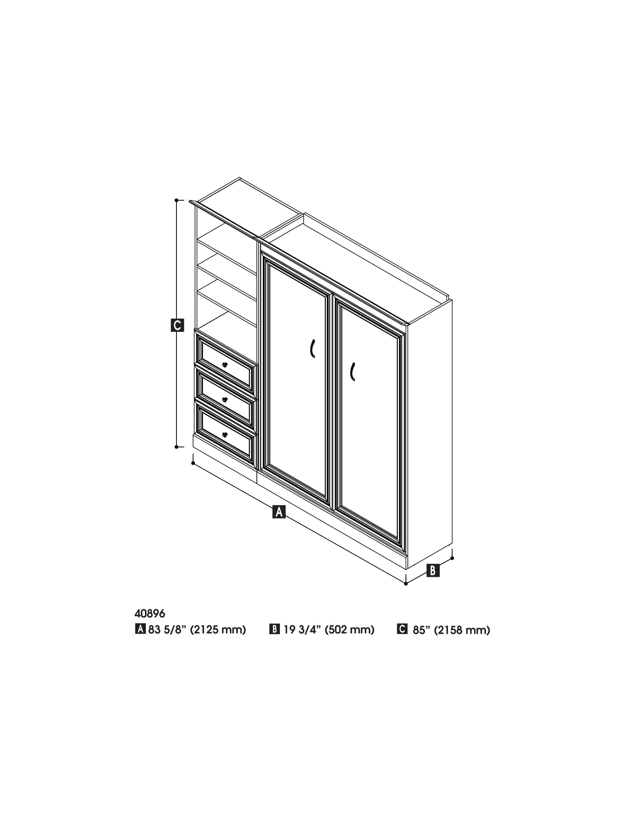 Space-Saving Full Murphy Wall Bed with Built-In Storage Drawers (84