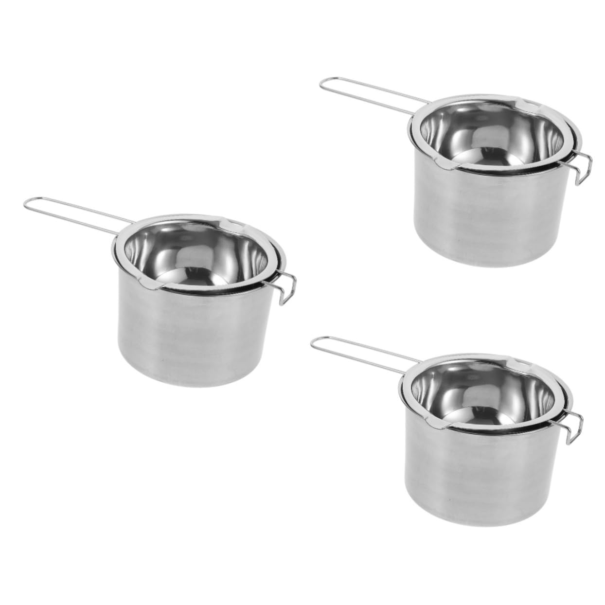IPetBoom 3-Piece Stainless Steel Wax Warmer Set - Hair Removal Wax Melter, Cheese & Butter Warmer, Chocolate Melting Pot for Salon, Spa & Home Use