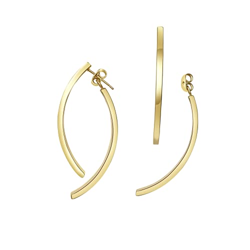 Cross Curved Earrings