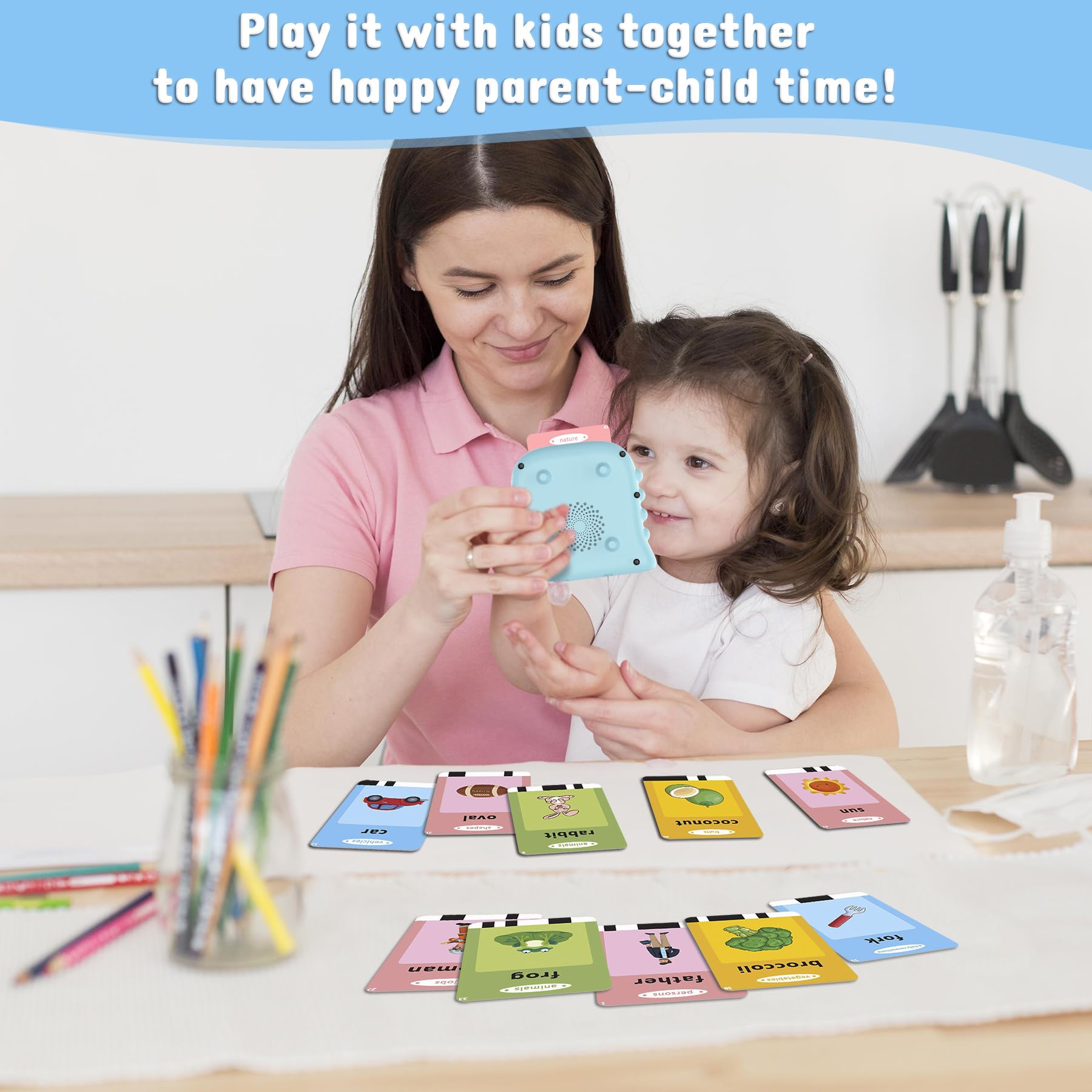 Interactive Talking Flash Cards for Toddlers 1-5 Years Old | Educational Learning Toys with 224 Sight Words | Montessori Autism Sensory Toys for Boys & Girls | Perfect Christmas & Birthday Gifts for Kids | Ideal for Early Childhood Development & Speech Therapy