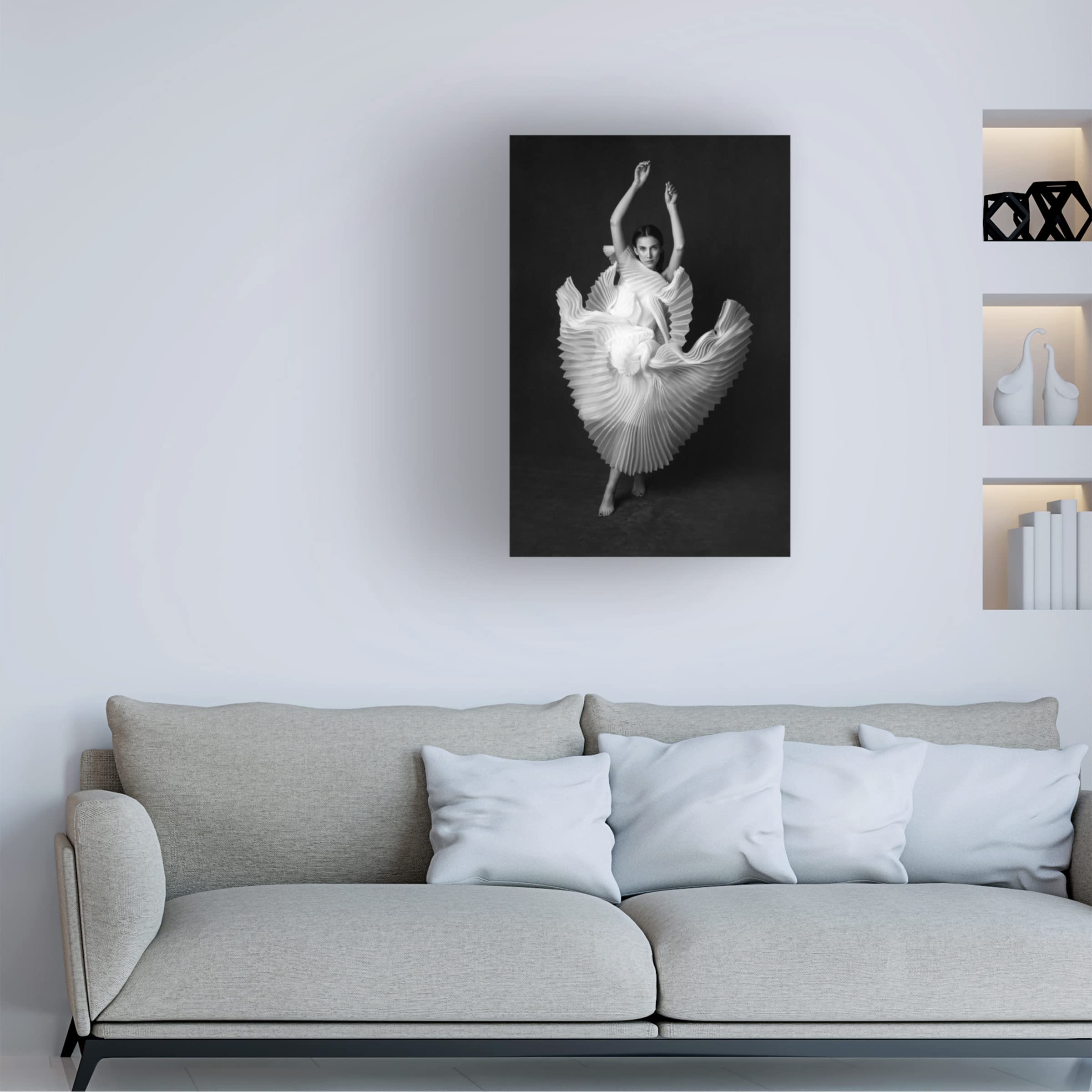 Trademark Fine Art 'Swan Lake' Canvas Wall Art by Peyman Naderi - Ballet Dance Painting for Living Room, Bedroom & Office Decor