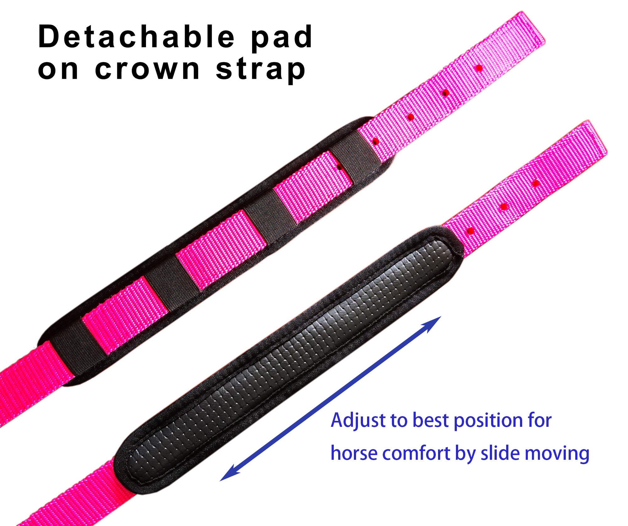 Durable Adjustable Horse Halter - Heavy Duty Soft Nylon with Padded Anti-Rubbing Waffle Neoprene for Crown & Nose | Comfortable Equestrian Training Gear for Riding, Grooming & Stable Use