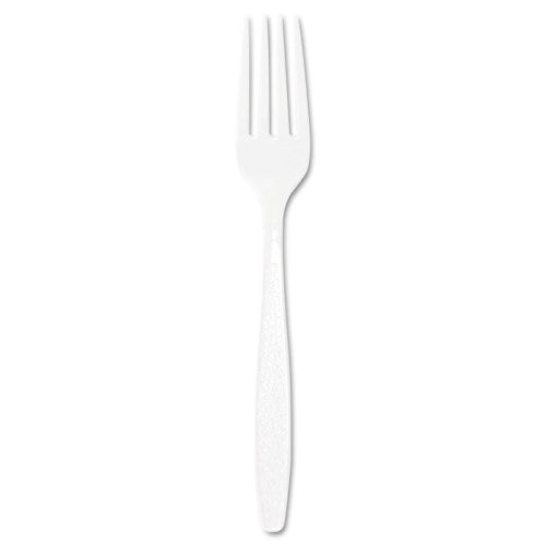 Medium Weight White Plastic Forks - Bulk Pack of 1000 | Disposable Cutlery for Parties, Picnics, Catering & Events