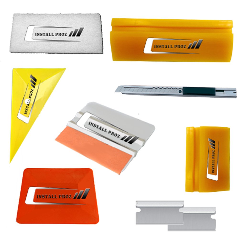 Professional Basic Tinting Tool Kit for Trucks & Cars - Window Film Installation Tools with Squeegees & Blades - Perfect for Auto Detailing & DIY Window Tinting Projects