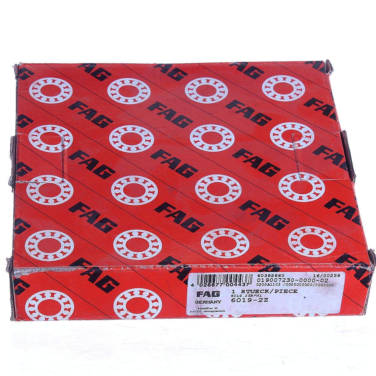 6019-2ZR Single Row Radial Ball Bearing - ABEC 1 Precision, Double Shielded, Steel Cage, C0 Normal Clearance - 95mm ID x 145mm OD x 24mm Width - Metric Size - Ideal for Industrial Machinery, Electric Motors, and Power Transmission Equipment