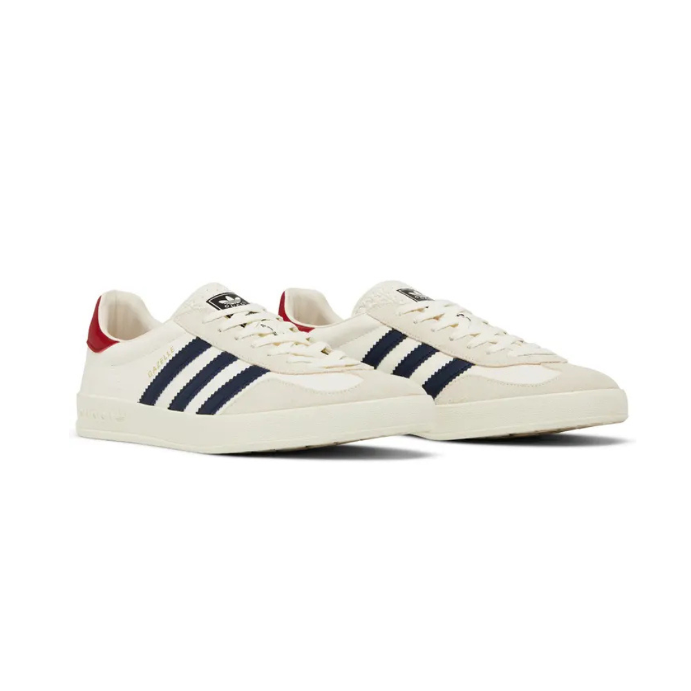 Adidas x Gucci Gazelle Sneakers - White Navy Red Colorway - Men's/Women's Fashion Shoes for Casual Wear & Street Style