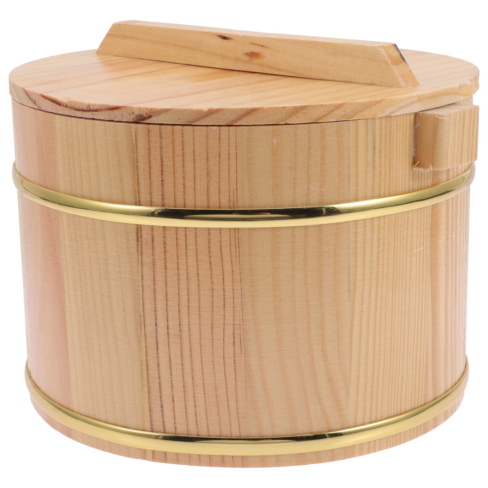 Japanese Rice Steamer Bowl Set - Cedarwood Cooking Container for Sushi & Home Kitchen