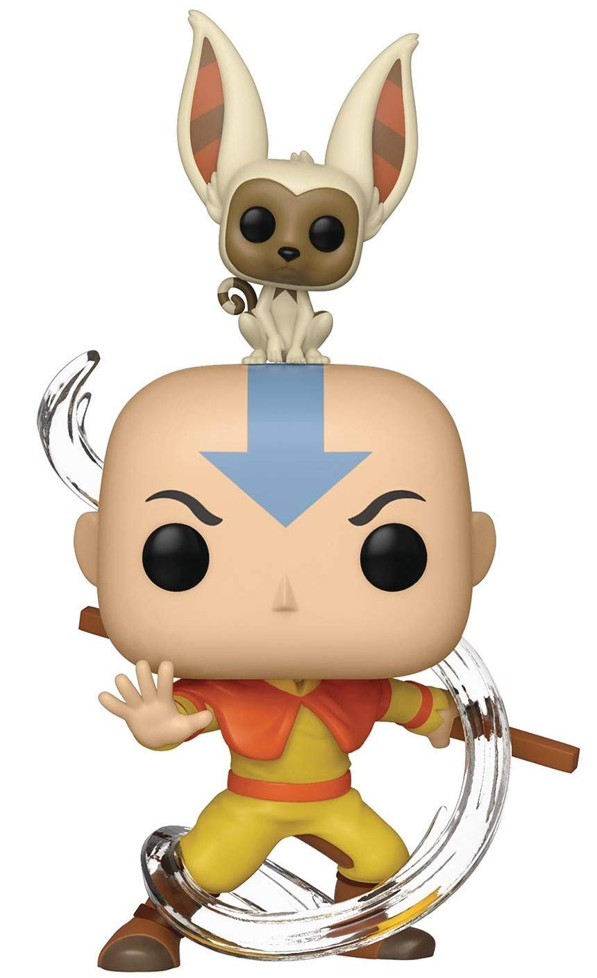 Funko Pop! Vinyl Figure: Avatar The Last Airbender - Aang with Momo (3.75 Inch Collectible) with Free Pop Protector Case | Perfect for Display, Gifts & Anime Collections