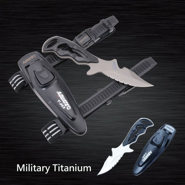 Best Aquatec T Rex Low Profile Dive Knife with Pointed Tip - Compact & Durable for Scuba Diving, Snorkeling & Water Sports