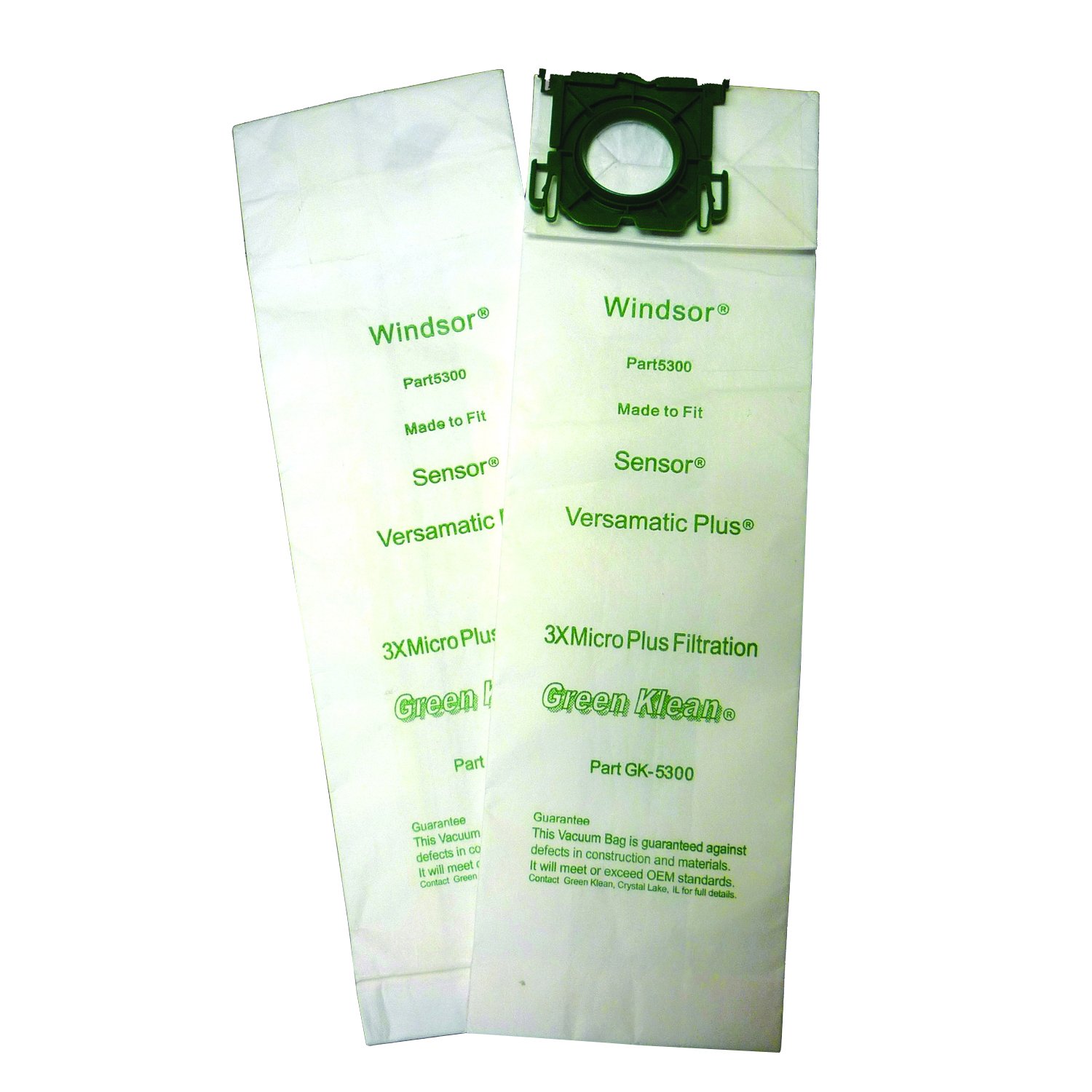 Green Klean® Vacuum Bags - 10 Pack (GK-5300) | Premium White Vacuum Cleaner Bags for Dust & Allergen Control | Ideal for Home Cleaning, Pet Hair Removal & Allergy Relief