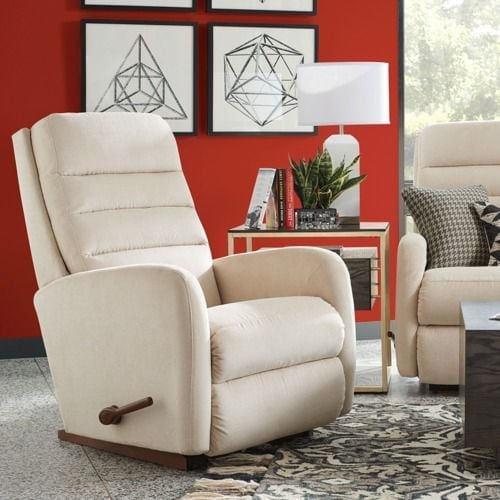 La-Z-Boy Slimline Forum Rocking Recliner Chair - Modern Comfort for Living Room, Bedroom & Home Theater - Ergonomic Design with Smooth Rocking Motion