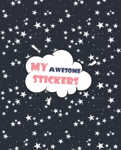 My Awesome Stickers: Blank Sticker Book Album for Kids & Adults - Cute Stars Cover | Sticker Collecting Book for Girls 4-8 | Perfect for Scrapbooking, Journaling & DIY Crafts