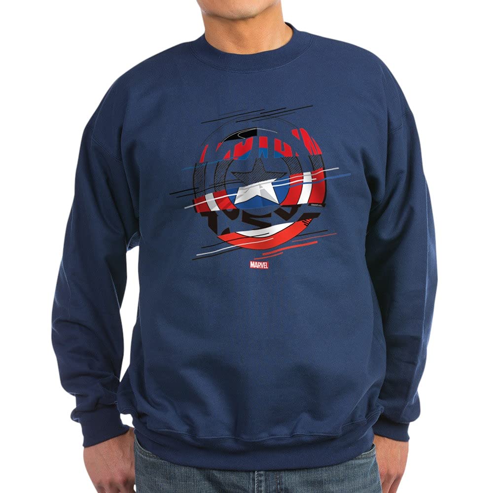 Captain America Shield Sweatshirt | Marvel Avengers Superhero Hoodie | Men's & Women's Pullover | Casual Wear & Cosplay Costume