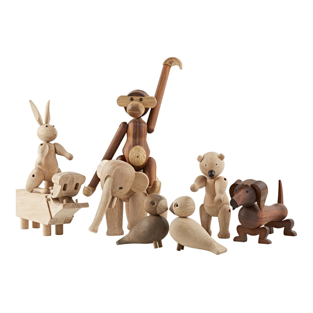 Kay Bojesen Wooden Bear Figurine - Handcrafted Scandinavian Design, Perfect for Nursery Decor, Kids Room & Gift Idea