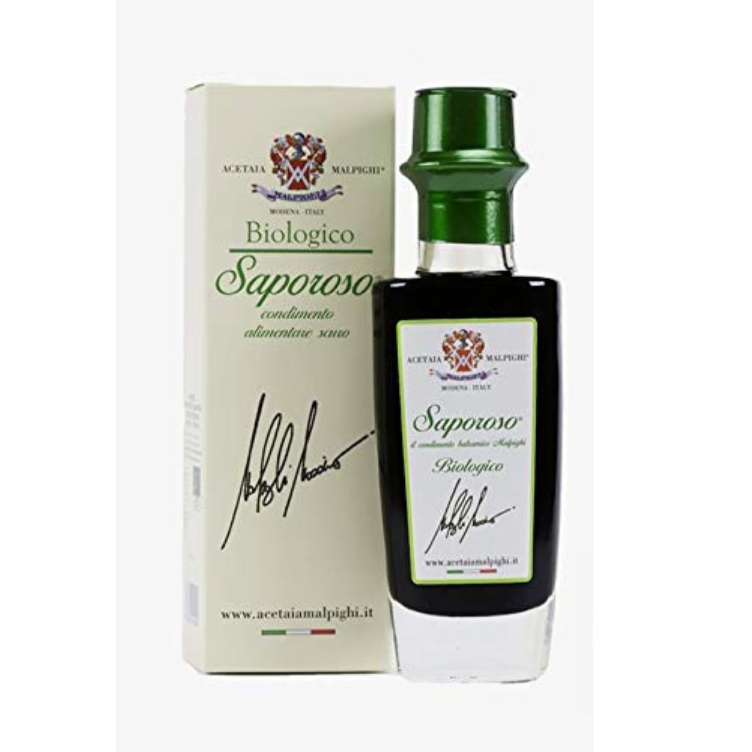Premium Organic Malpighi Saporoso Aged Balsamic Vinegar - 6 Year Oak Barrel, 3-Pack (3.5 oz Bottles) | Gourmet Salad Dressing, Cheese Pairing & Cooking Ingredient