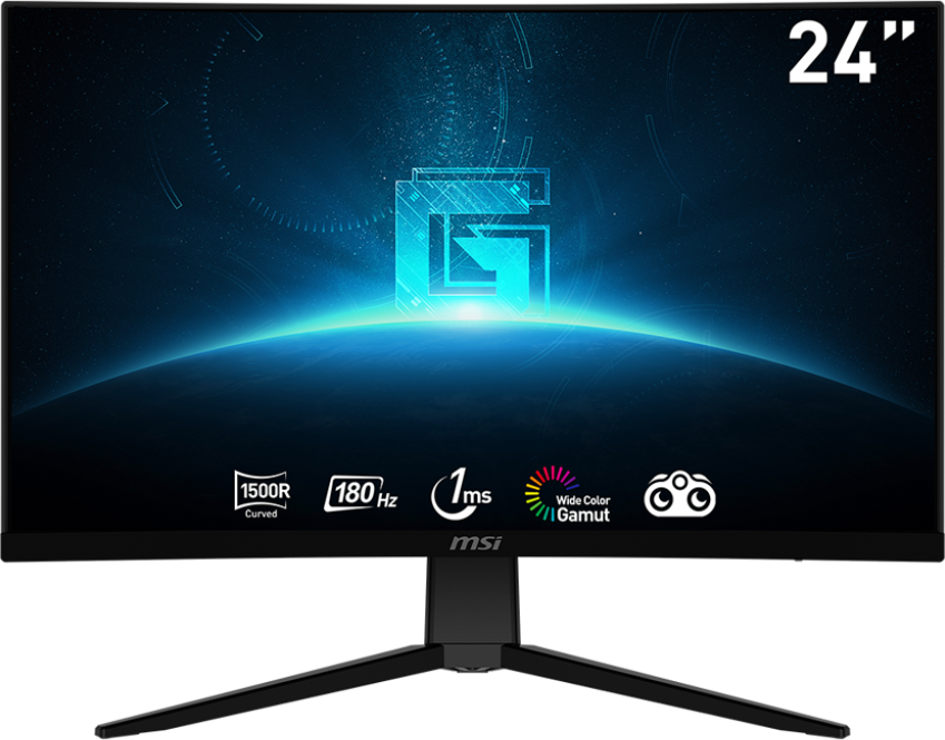 MSI G2422C 24-Inch FHD 1920x1080 180Hz Curved Gaming Monitor - Immersive Esports & Console Gaming Experience for PC, PS5, Xbox Series X