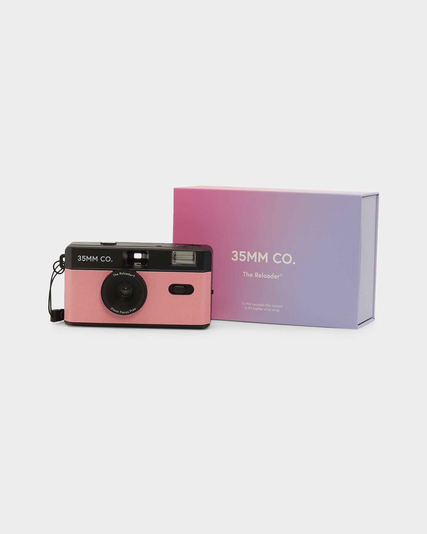 35mm Film Camera - The Reloader Reusable Vintage Camera in Pink | Perfect for Travel, Street Photography & Creative Shooting
