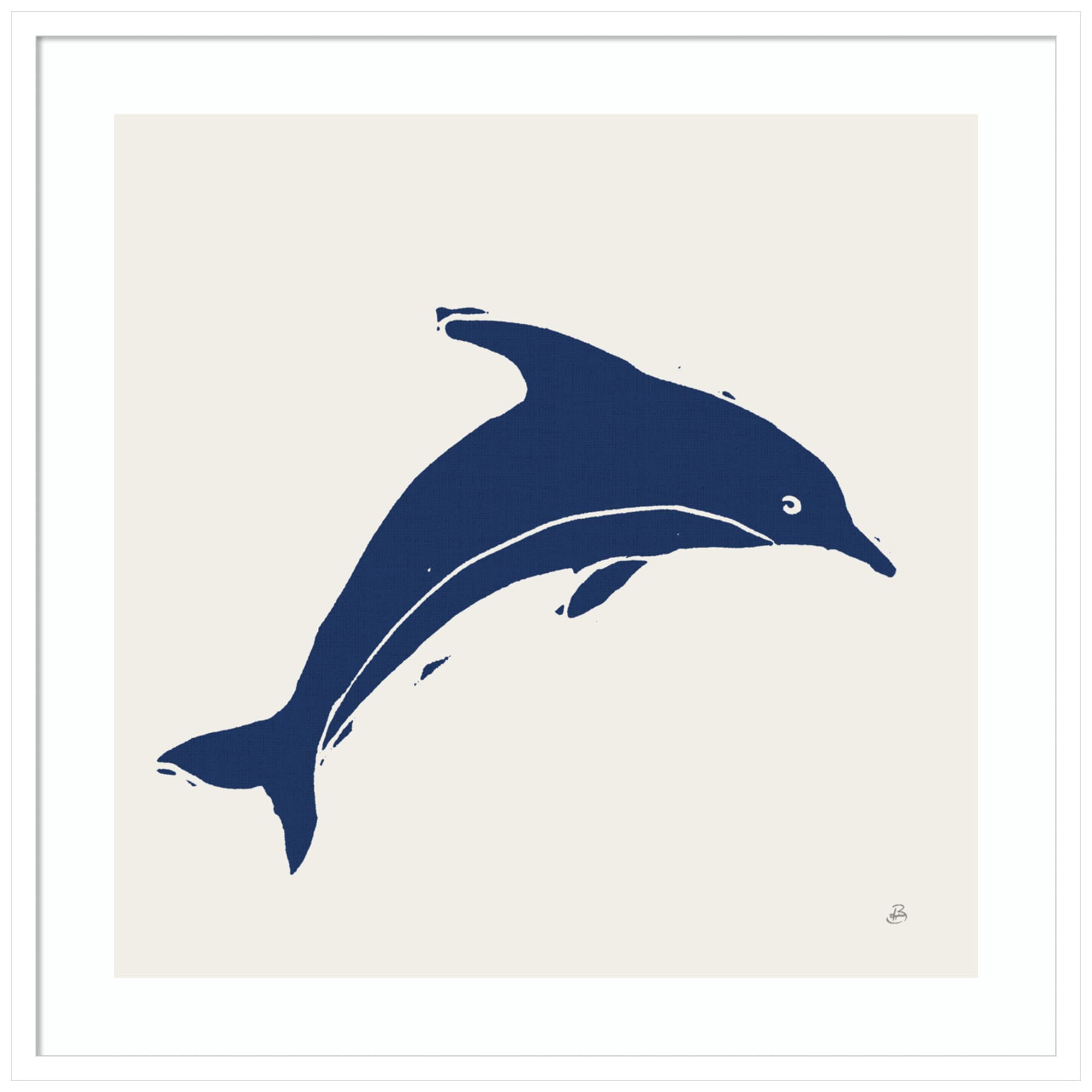 Amanti Art Framed Wall Art Print 33x33 Primitive Sea VIII Navy by Daphne Brissonnet - Coastal Beach Wall Decor, Modern Contemporary Painting for Living Room, Bedroom, Bathroom - Perfect for Nautical Theme Home & Office Decoration