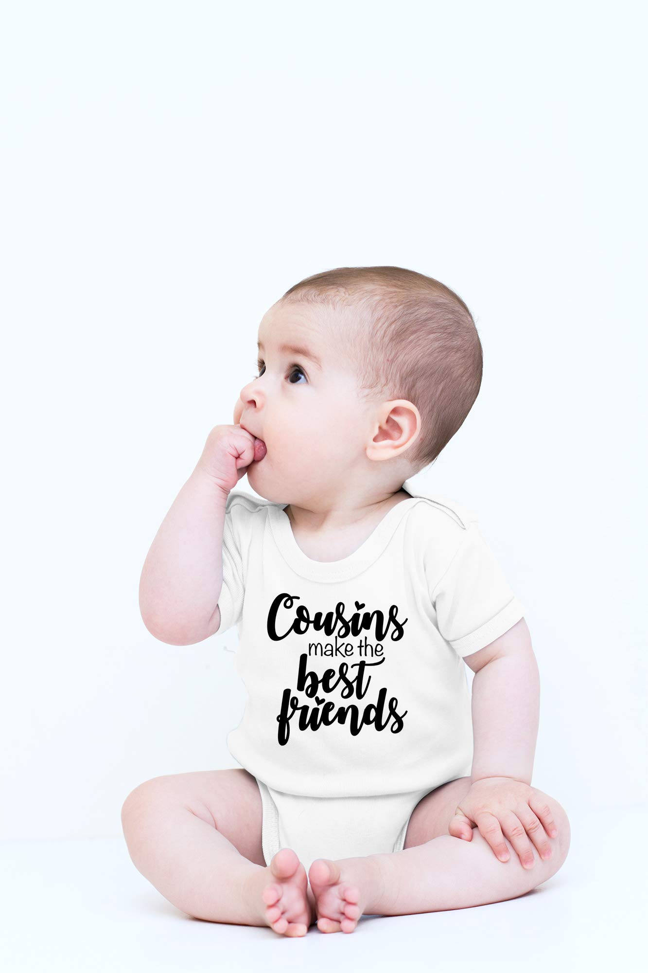 CBTwear Cousins Make the Best Friends Baby Bodysuit - Cute Unisex Newborn Clothes for Boys & Girls | Soft Comfortable Humorous Outfit for Family Gatherings & Photo Shoots