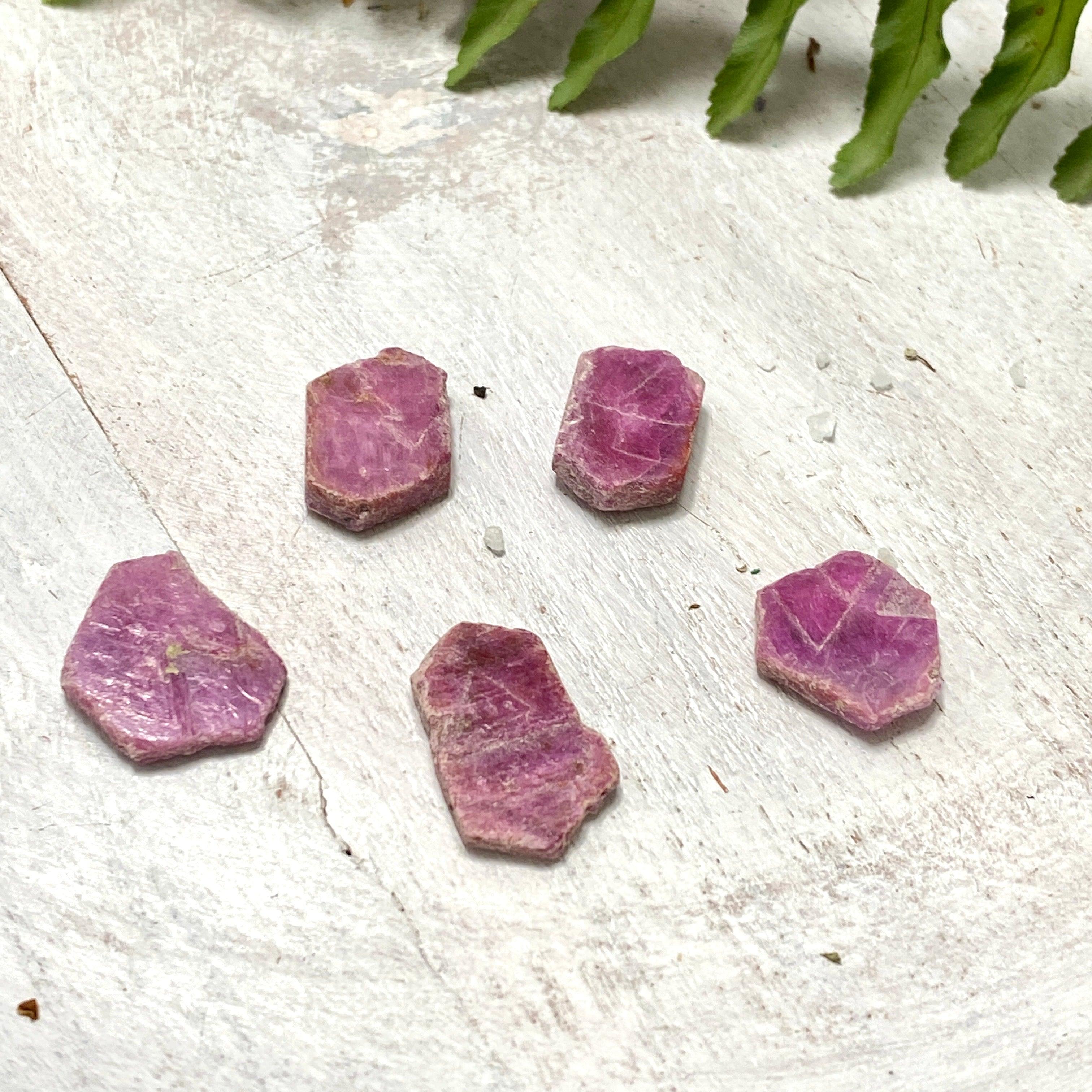 Natural Raw Ruby (Corundum) Crystal - Healing Stone for Jewelry Making, Meditation & Energy Work