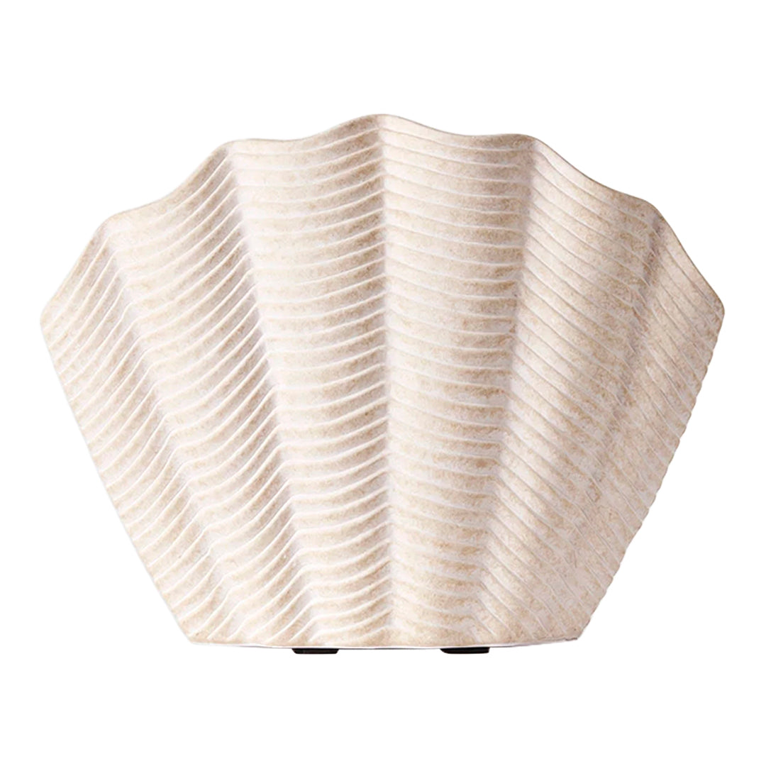 Kjellvertz Concha Vase - Handmade Ceramic Vase with Dusty Deco Finish - Perfect for Boho Home Decor, Wedding Centerpieces & Coastal Interior Design