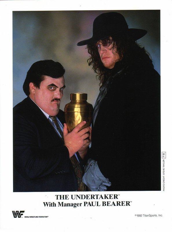 1992 Undertaker with Paul Bearer P96 Color WWE Wrestling Action Figure - Collectible Vintage Toy for Wrestling Fans & Display Decor