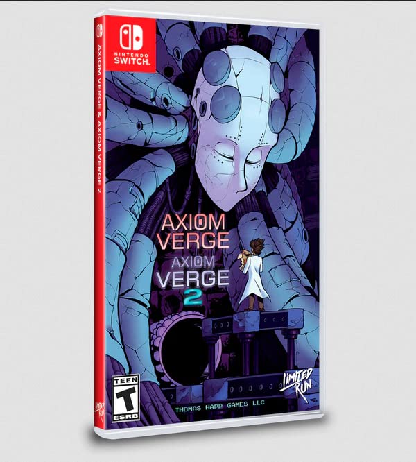 Axiom Verge 1 & 2 Double Pack (Limited Run #123 Alternative Cover) - Nintendo Switch Game Bundle - Perfect for Retro Sci-Fi Adventure Fans & Collectors - Great for Travel Gaming and Home Entertainment