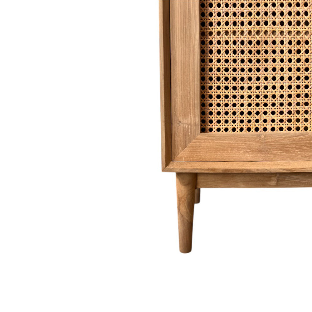 Modern Rattan Shoe Cabinet with 3-Tier Storage - Breathable Entryway Organizer for Shoes, Boots & Accessories | Perfect for Small Spaces, Apartments & Closet Organization