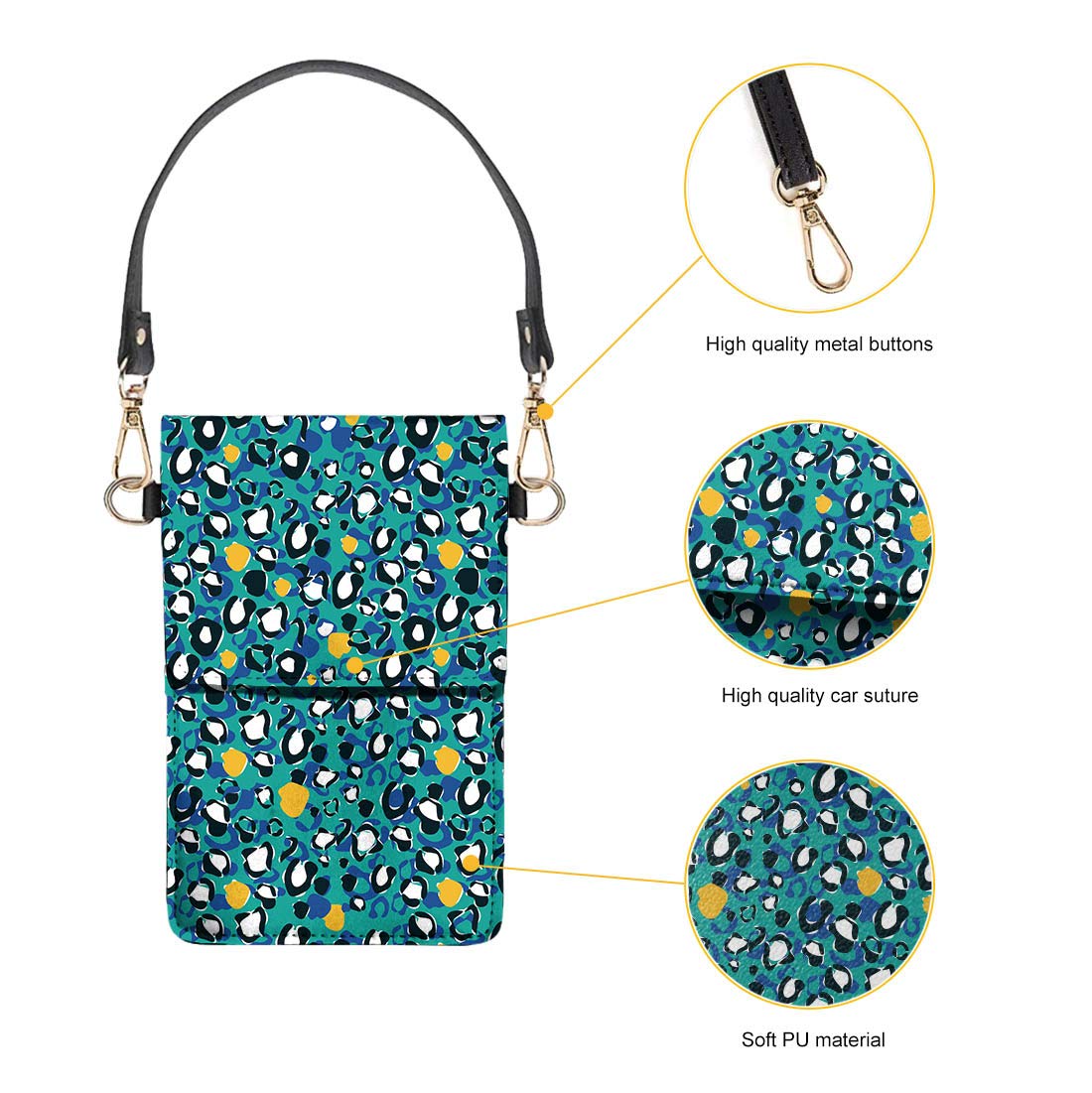 JEOCODY Women's Touch Screen Phone Purse - Lightweight Small Crossbody Wallet with Shoulder Strap | Perfect for Travel, Shopping & Everyday Use