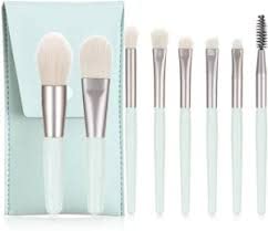 Professional 8-Piece Makeup Brush Set - Concealer, Fluffy Eyeshadow, Blusher Brushes for Women & Girls - Travel-Friendly with Pink Leather Bag - Perfect for Everyday Makeup & On-the-Go Touchups