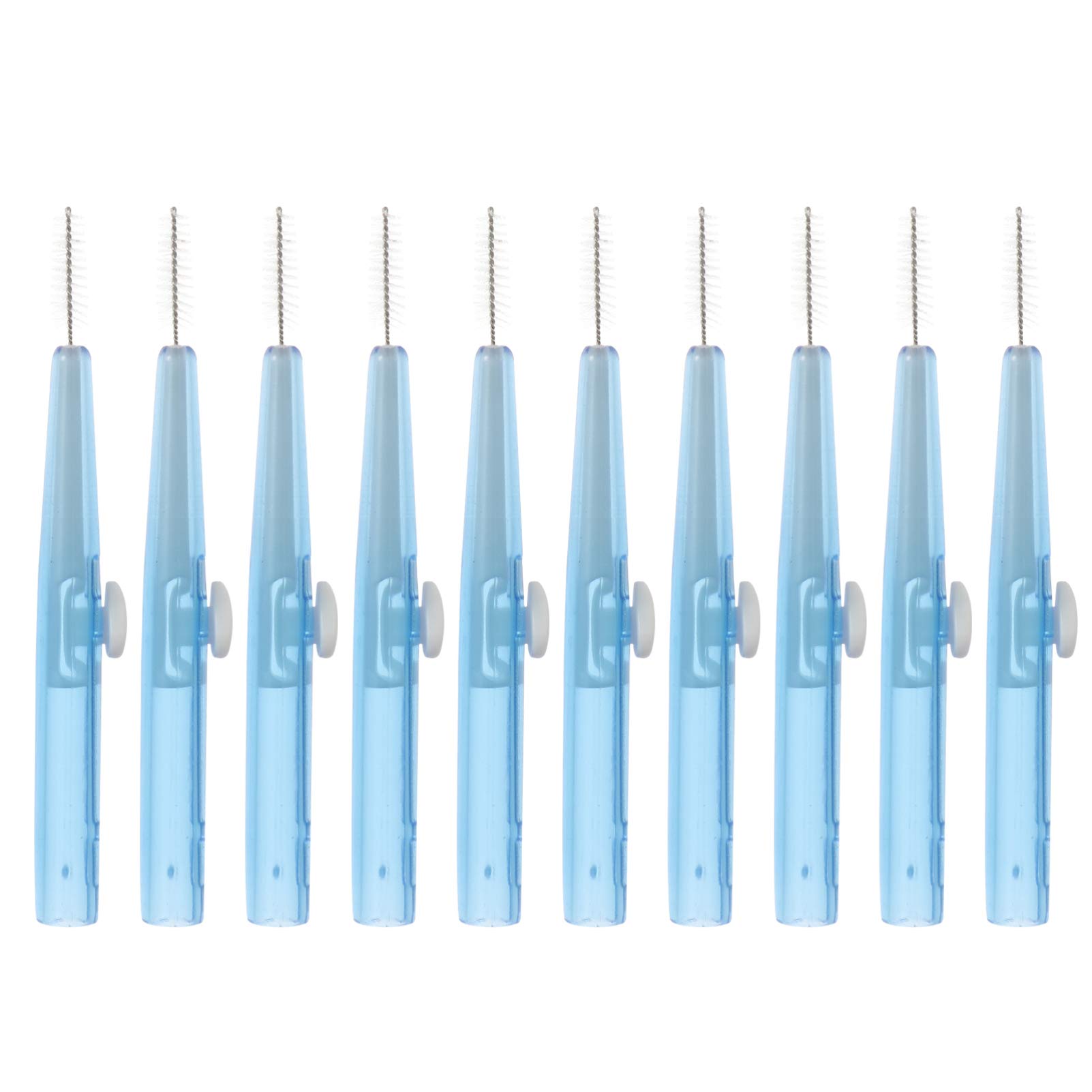 HEALLILY 10pcs Interdental Brushes - Dental Floss Picks for Teeth Cleaning, Oral Care Toothpick Sticks with Soft Bristles | Perfect for Travel, Home & Office Use