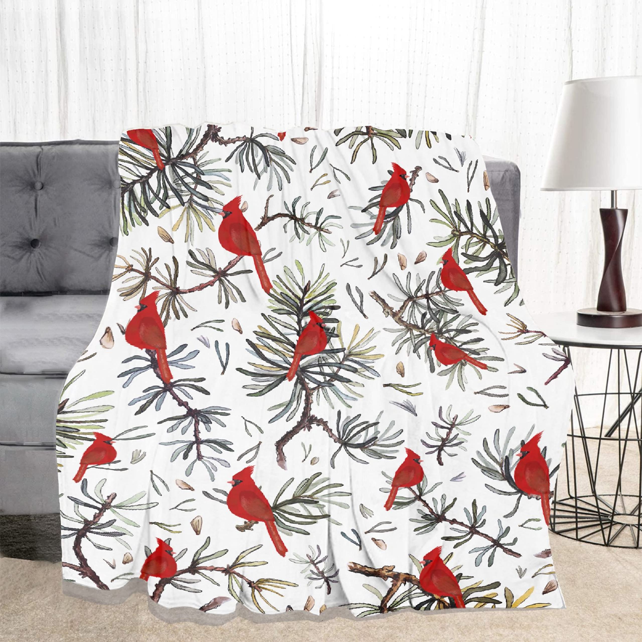 Soft Flannel Hummingbird Blanket - Cozy Lightweight Quilt for Sofa, Bed, Couch & Car - Extra Large 120x90 Inch Christmas Decorative Throw - Perfect Gift for Women & Men - Ideal for Family Gatherings, Holiday Parties & Home Decor