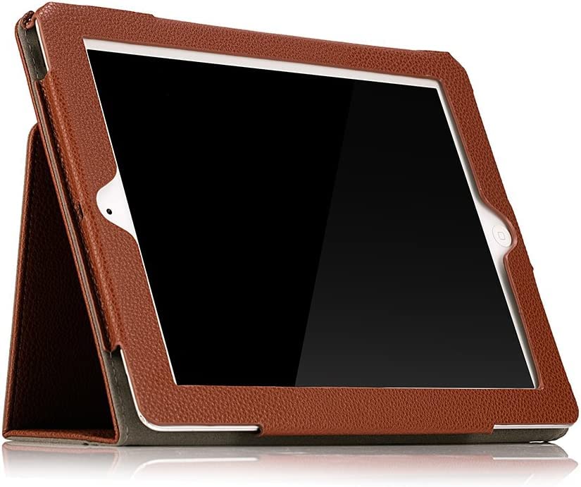 Premium PU Leather iPad 9.7 Inch Case (2018/2017/Air 2/Air 1) - Shockproof Corner Protection & Scratch-Resistant Smart Cover with Auto Sleep/Wake - Perfect for Work, Travel & Home Use (Brown)