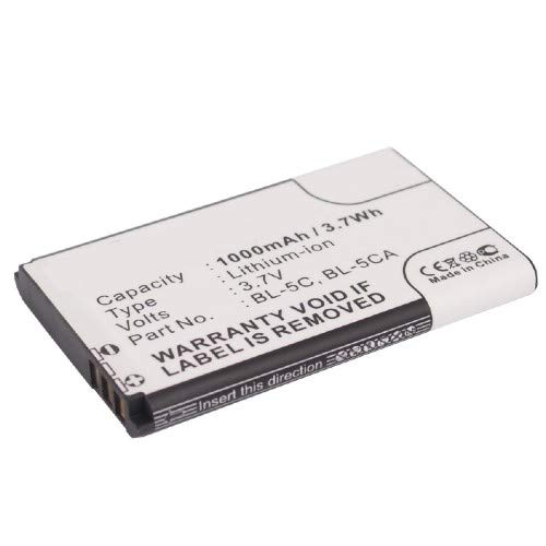 Synergy Digital Baby Monitor Battery - 1000mAh Li-ion for NOVA SmartNOVA & Lark Bjorn BL-6SP - Home Nursery Use