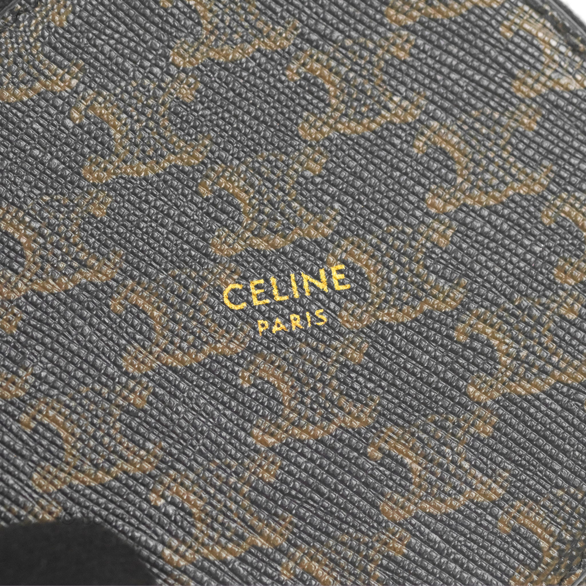 Celine Triomphe Canvas Round Zip Coin Purse - Stylish & Compact Wallet for Women | Perfect for Everyday Use, Travel & Gift Giving