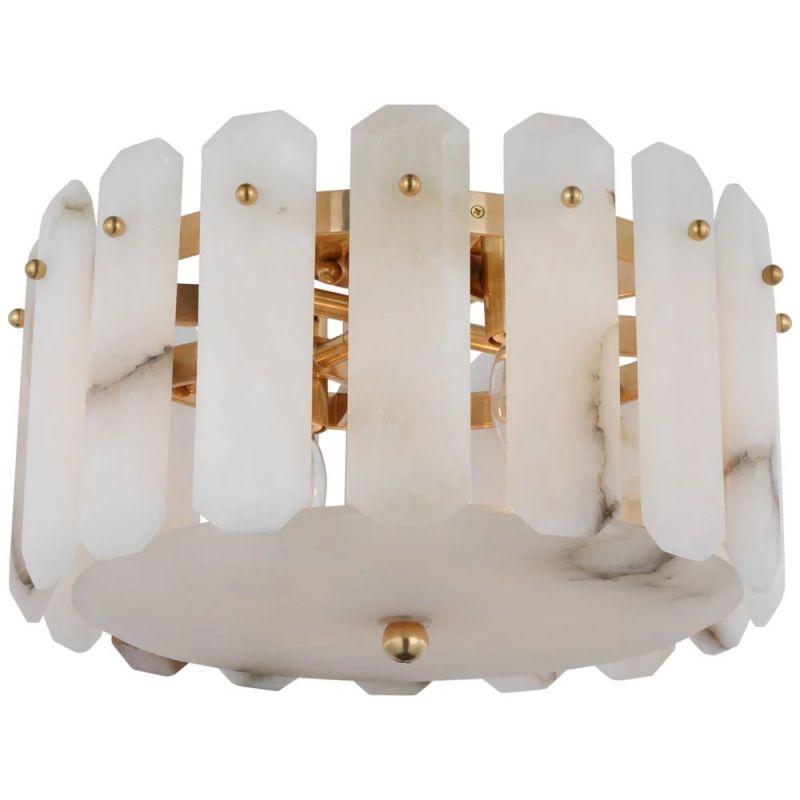 Aerin Bonnington Small Alabaster Chandelier - Elegant Crystal Ceiling Light Fixture for Dining Room, Bedroom & Entryway Lighting