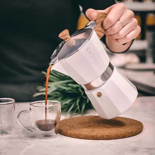 Grosche Milano Stovetop Espresso Maker - 6 Cup (9.3 fl oz) Italian Coffee Pot for Moka Brewing - Perfect for Home, Office & Camping Use