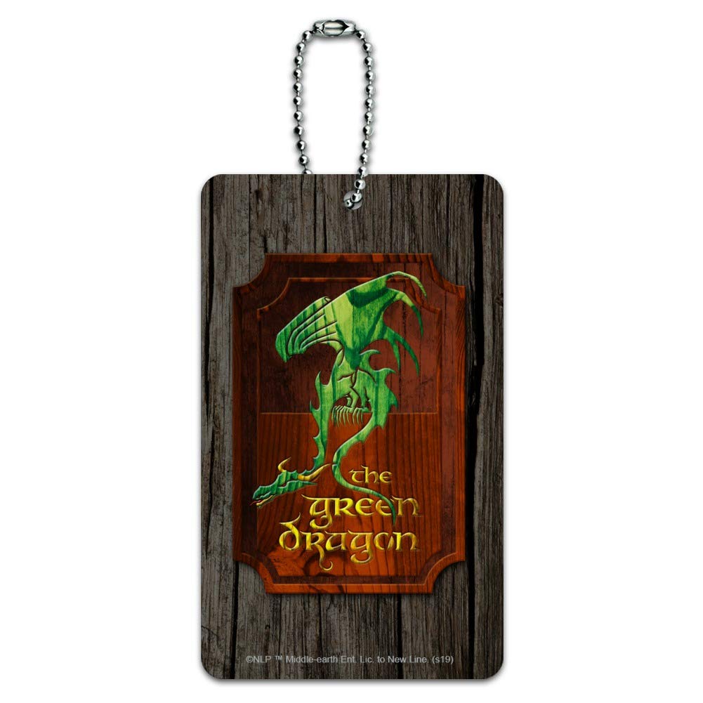 The Lord of The Rings The Green Dragon Luggage Tag - Durable Suitcase ID Card Holder for Carry-On Bags - Perfect for Travel, Cosplay, and Fantasy Fans
