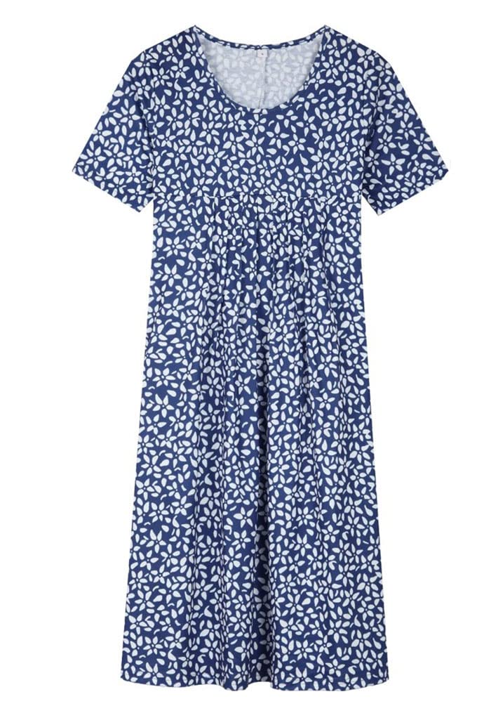 Deuyo Women's Casual Summer Midi Dresses - Elegant Flowy Dress for Mature Ladies | Perfect for Beach Vacations, Garden Parties & Everyday Wear