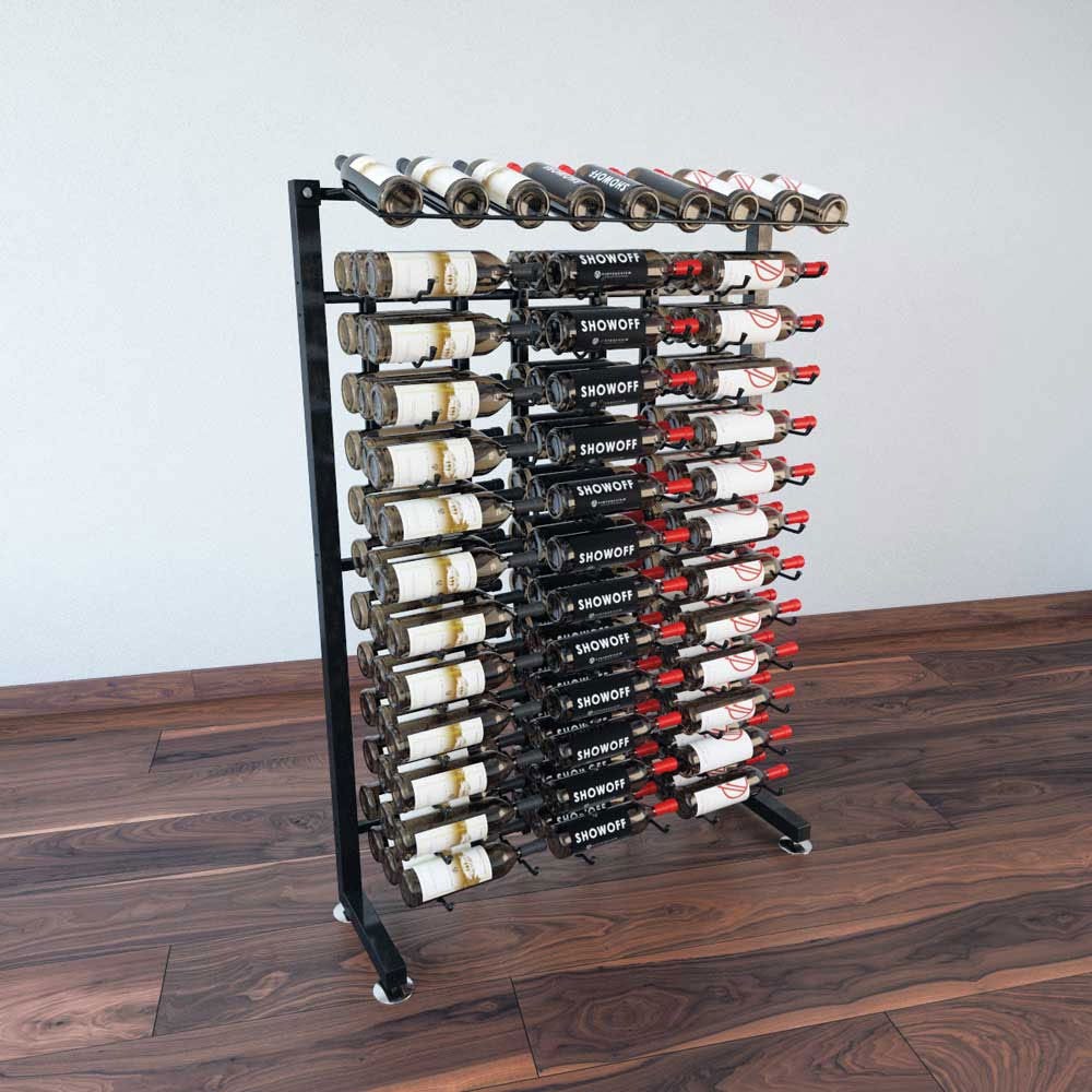 117 Bottle 4 Foot Half Island Wine Display Rack - Perfect for Wine Cellars, Bars, and Restaurants