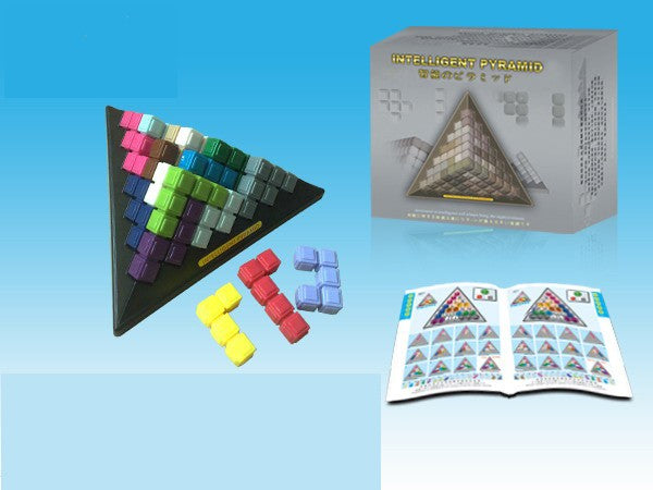 3D Pyramid Puzzle Brain Teaser - Wooden Logic Game for Adults & Kids - Perfect for Family Game Night, Classroom Activities & Stress Relief
