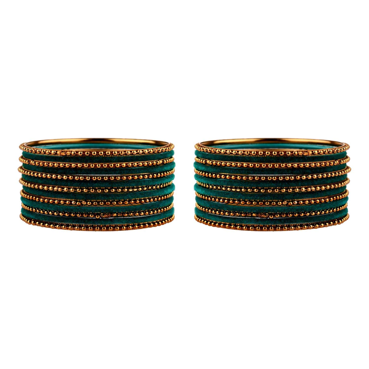 Efulgenz Indian Oxidized Jewelry Set - Boho Velvet Bangles & Bracelets for Women | Navratri Festival, Ethnic Fashion, Wedding & Party Accessories