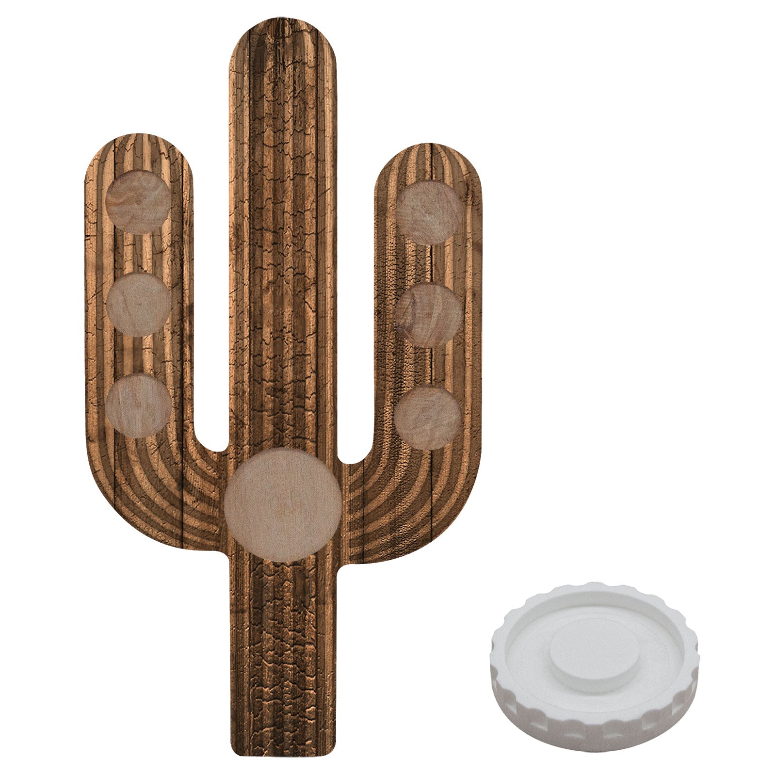 Cactus Shot Serving Tray with Unique Texture Design - Perfect for Margarita Parties, Summer BBQs & Mexican-Themed Events