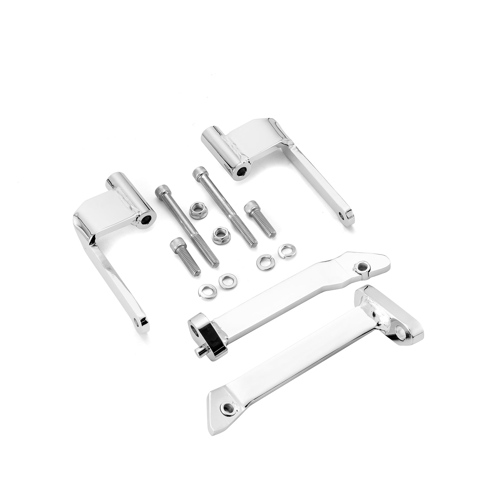2009-2025 Harley Davidson FLHT FLHR FLTR FLHX Steel Driver Floorboard Relocation Kit - 2 Forward & 1 Outward Adjustable Brackets for Improved Riding Comfort & Control - Perfect for Long Distance Touring & Custom Bike Builds