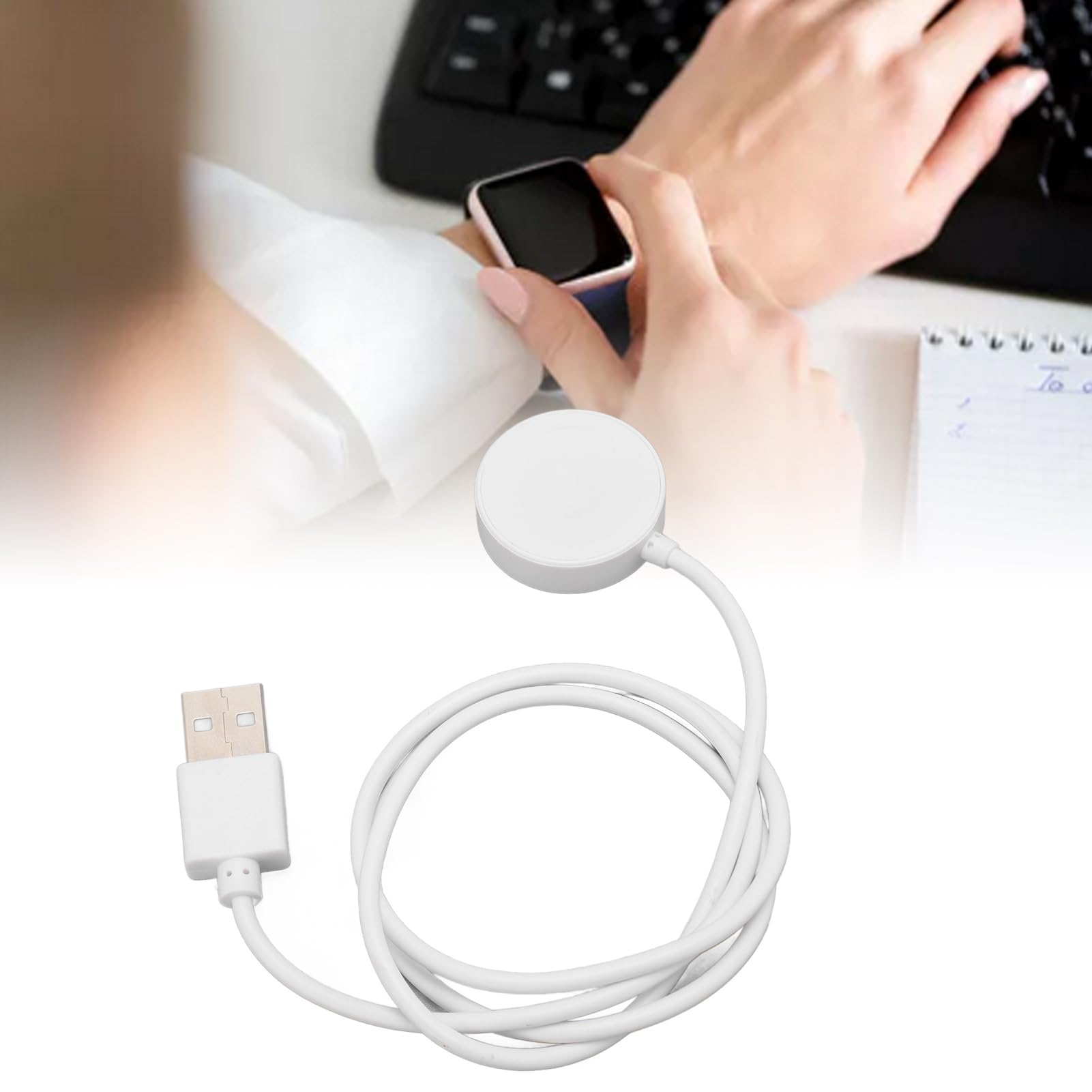 Smart Watch Charging Cable - Fast USB Charger for Smartwatches | Safe & Stable Charging | Perfect for Fitness, Workouts & Daily Use